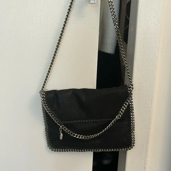 【関税送料込】Falabella shaggy deer wallet on chain☆☆ STELLA MCCARTNEY Shaggy Deer Tiny Fold Over Falabella Tote
